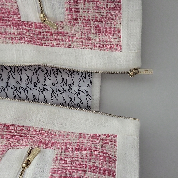 Karl Lagerfeld tweed blazer in bubblegum pink mint condition - Picture 3 of 7